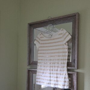 LOFT Ivory and Beige Knit Top